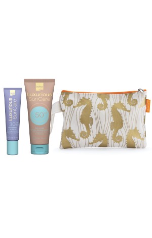 Συσκευασία του προϊόντος Luxurious SunCare Pack Silk Cover & Eye Cream της InterMed.