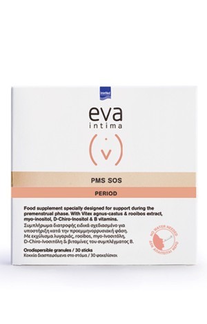 Packaging of the product Eva Intima PMS SOS by InterMed.