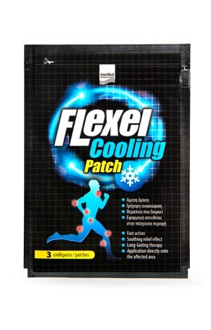 Συσκευασία του προϊόντος Flexel Cooling Patch της InterMed.