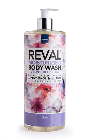 Αφρόλουτρο REVAL BODY WASH Velvet Blossom 1L με πανθενόλη & αλόη για extra ενυδάτωση από την InterMed.