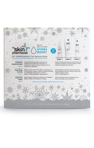 Set de 3 produits pour l’hydratation The Skin Pharmacist Hydra Boost Christmas Kit.