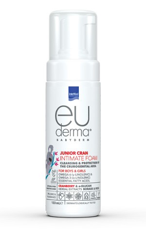 Mousse de nettoyage quotidien de la zone génitale pour garçons et filles.