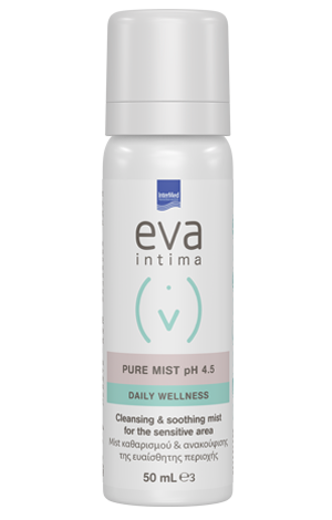 Το Eva Intima Pure Mist pH 4.5 είναι ένα ειδικά σχεδιασμένο mist καθαρισμού για την ευαίσθητη περιοχή, ιδανικό για καθημερινή χρήση ή κάθε στιγμή που επιθυμείτε μια δροσερή αίσθηση καθαριότητας και άνεσης.